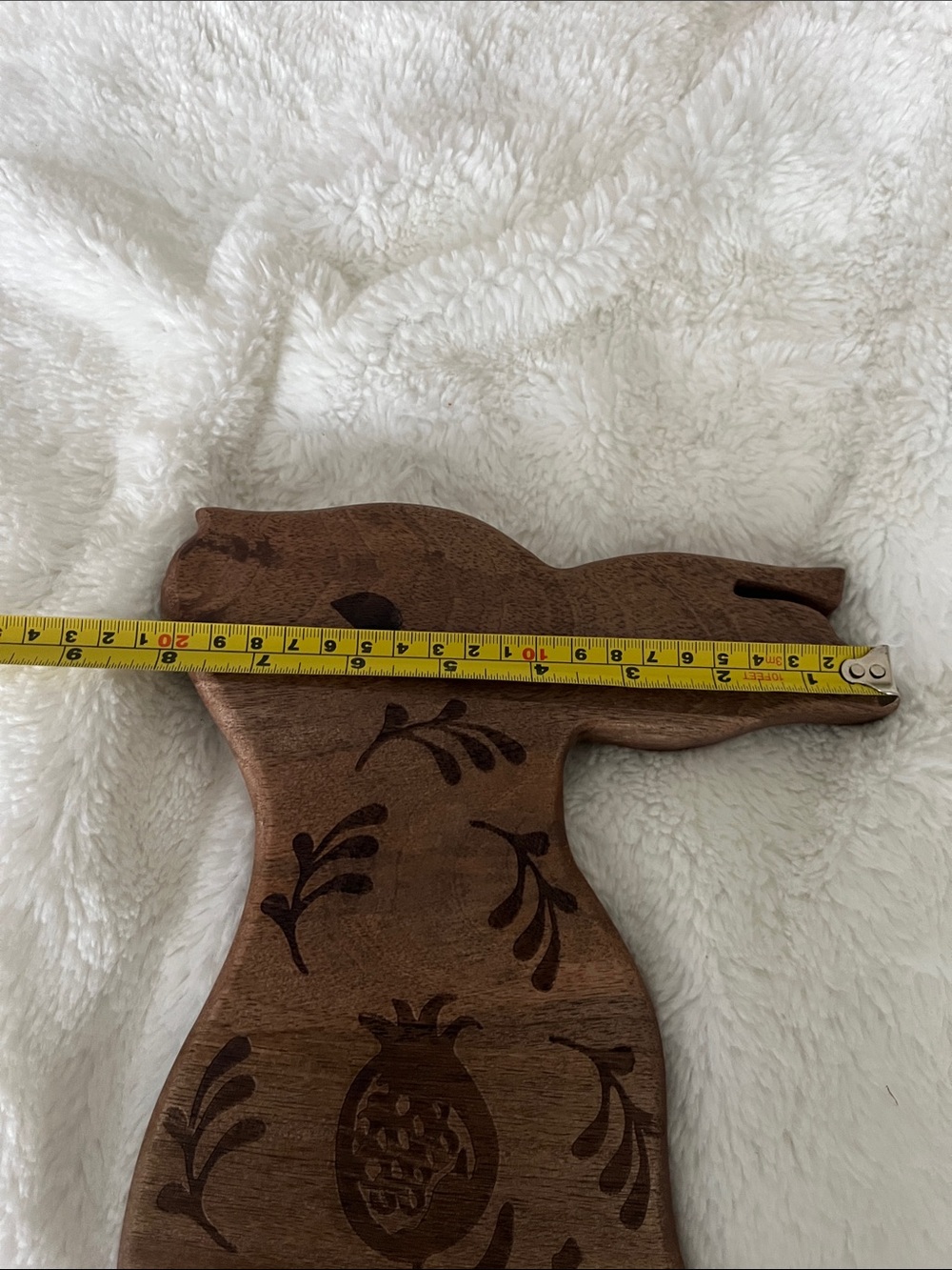 Threshold Brown Rabbit Wooden Cheese Board with Botanical Engraving - Picture 5 of 6